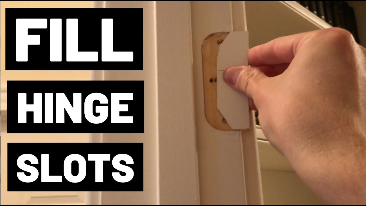 Cutting hinge slots in door